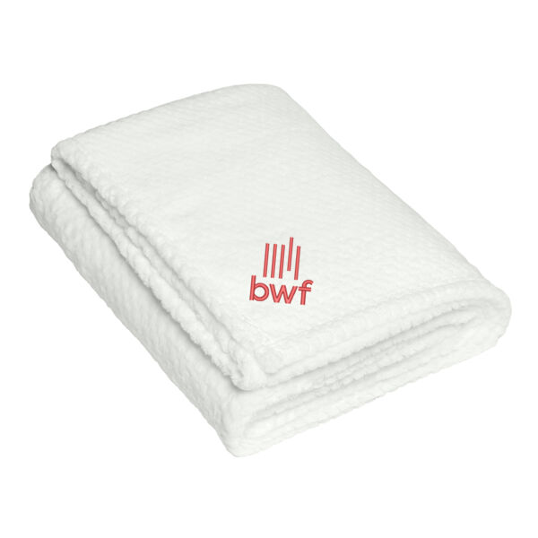 Port Authority Plush Texture Blanket - Embroidered Logo Thumbnail